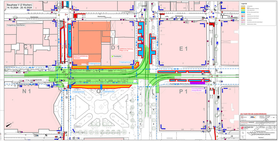 Gleiserneuerung und barrierefreier Ausbau der Haltestelle Paradeplatz - Planung Bauphase 5