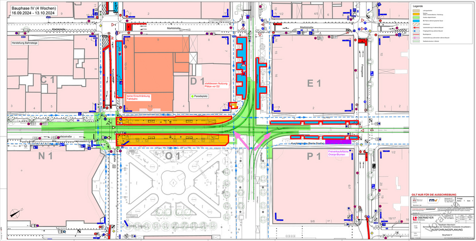 Gleiserneuerung und barrierefreier Ausbau der Haltestelle Paradeplatz - Planung Bauphase 4